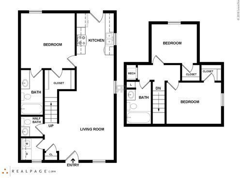 Townhome A: Beds - 3: Baths - 2: SqFt Range - 1378 to 1378