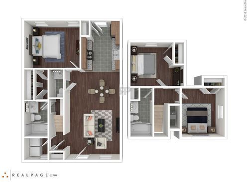 Townhome A: Beds - 3: Baths - 2: SqFt Range - 1433 to 1433