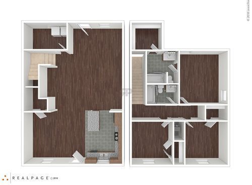 Townhome A: Beds - 3: Baths - 2: SqFt Range - 1619 to 1619
