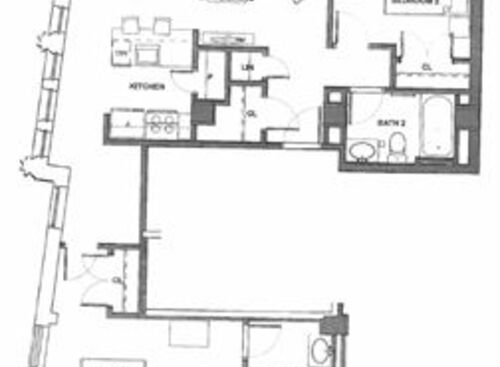 A1M: Beds - 2: Baths - 2: SqFt Range - 889 to 889