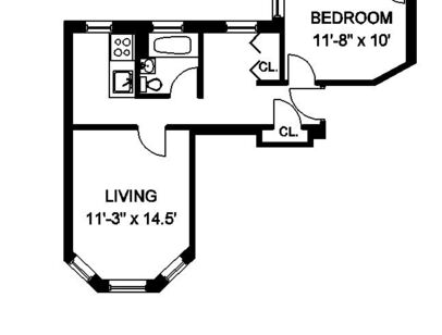 1 Bedroom: Beds - 1: Baths - 1: SqFt Range - 500 to 525