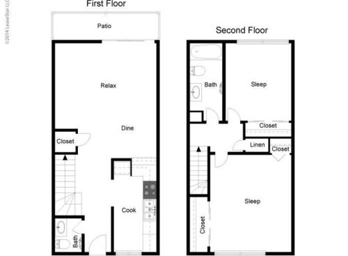 Two Bedroom: Beds - 2: Baths - 2: SqFt Range - 950 to