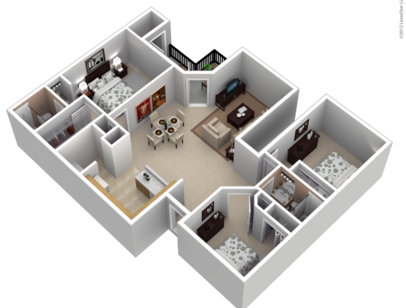 Homestead: Beds - 3: Baths - 2: SqFt Range - 1384 to 1400