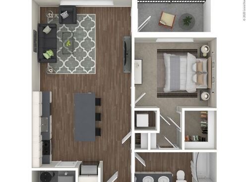 Abbie: Beds - 1: Baths - 1: SqFt Range - 811 to 847