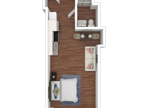 The Allegheny : Beds - Studio: Baths - 1: SqFt Range - 354 to 354