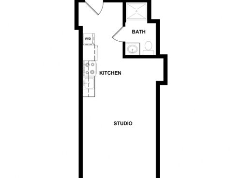 The Allegheny : Beds - Studio: Baths - 1: SqFt Range - 354 to 354
