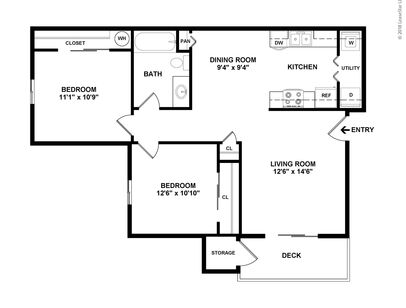 2x1 2D Floor Plan