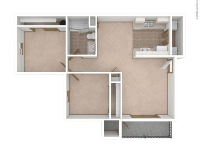 2x1 3D Floor Plans