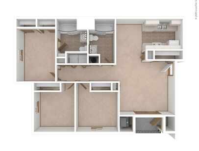 3x2 3D Floor Plan