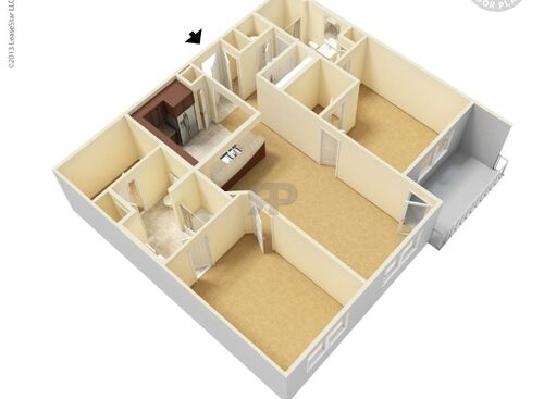 A-1: Beds - 2: Baths - 2: SqFt Range - 1105 to 1105