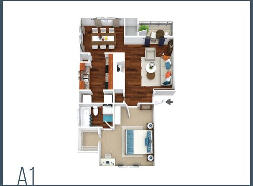 A1 - 1 bedroom plan