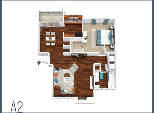 A2 - 1 Bedroom Plan