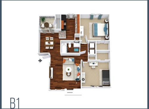 B1 - 2 Bedroom Plan