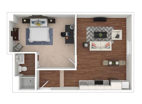 The Allegheny : Beds - 1: Baths - 1: SqFt Range - 440 to 440