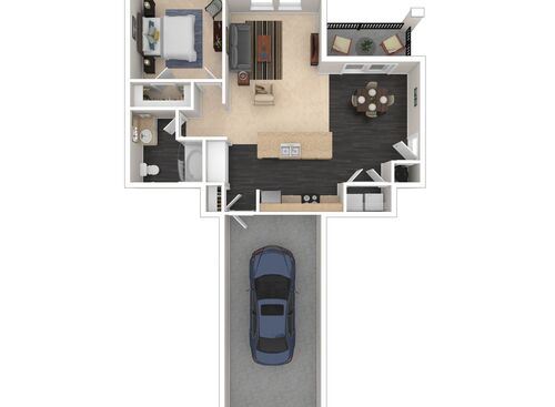 The Bronson: Beds - 1: Baths - 1: SqFt Range - 938 to 938