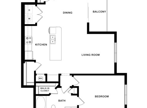 The Bronson: Beds - 1: Baths - 1: SqFt Range - 928 to 928