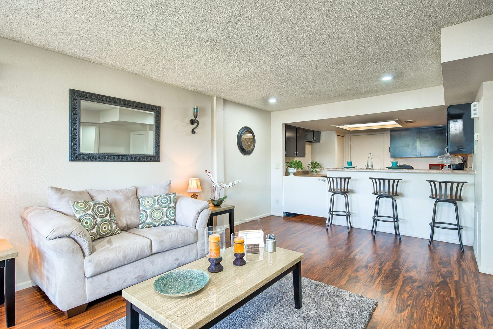 Furnished apartment interior shown in the official Crystal Springs gallery.