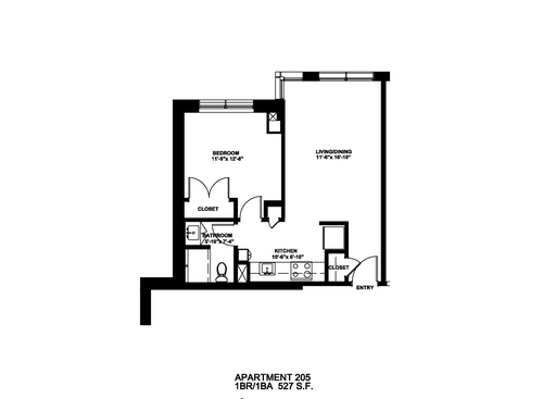 1 Bedroom: Beds - 1: Baths - 1: SqFt Range - 510 to 510