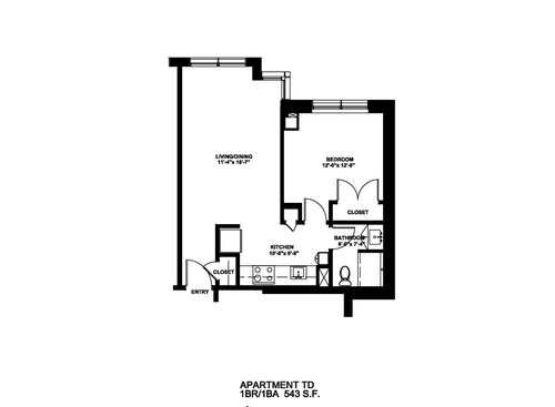 1 Bedroom: Beds - 1: Baths - 1: SqFt Range - 510 to 510