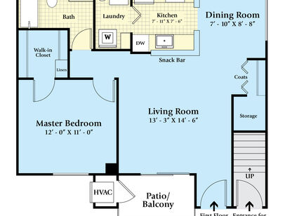 The Alder: Beds - 1: Baths - 1: SqFt Range - 714 to 714
