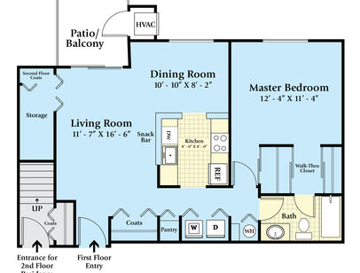 The Alder: Beds - 1: Baths - 1: SqFt Range - 784 to 869