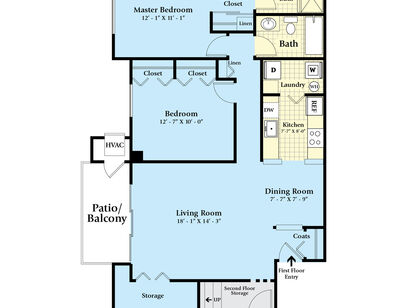 The Alder: Beds - 2: Baths - 2: SqFt Range - 1183 to 1183