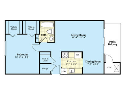 The Lapeer: Beds - 1: Baths - 1: SqFt Range - 810 to 810