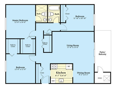 The Lapeer: Beds - 3: Baths - 2: SqFt Range - 1300 to 1300