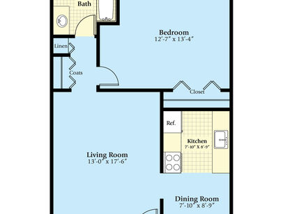 The Aldridge: Beds - 1: Baths - 1: SqFt Range - 715 to 715