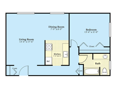 The Aldridge: Beds - 1: Baths - 1: SqFt Range - 795 to 795