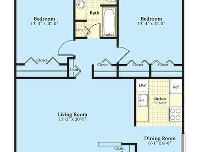The Aldridge: Beds - 2: Baths - 1: SqFt Range - 1000 to 1000
