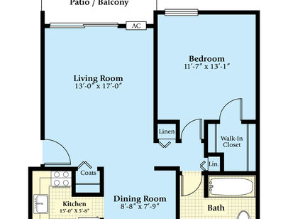 The Adams: Beds - 1: Baths - 1: SqFt Range - 680 to 680