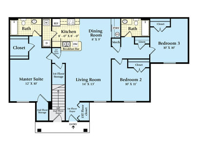 Aspen: Beds - 3: Baths - 2: SqFt Range - 1159 to 1159