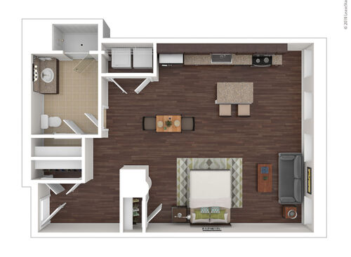 One Bedroom: Beds - Studio: Baths - 1: SqFt Range -  to 557