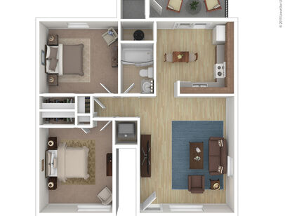 2 G1: Beds - 2: Baths - 1: SqFt Range - 975 to 975