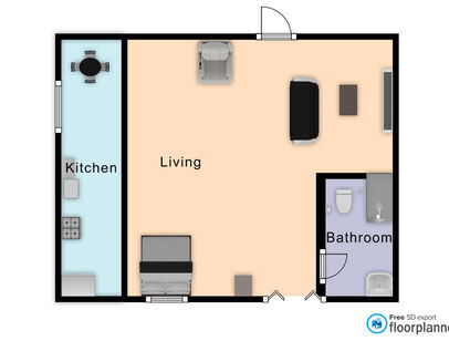 1 bed 1 bath: Beds - Studio: Baths - 1: SqFt Range - 600 to 600