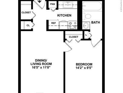 1A: Beds - 1: Baths - 1: SqFt Range - 504 to 504