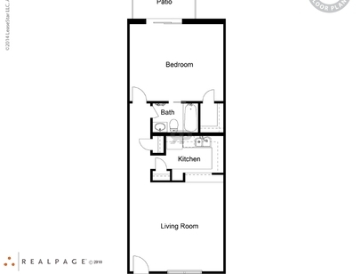 Skyview Terrace - One Bedroom Large - 1 bed - 1 bath - 750 sf