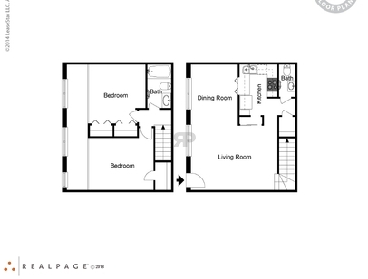 Skyview Terrace - Two Bedroom Town - 2 bed - 1.5 bath - 1014 sf