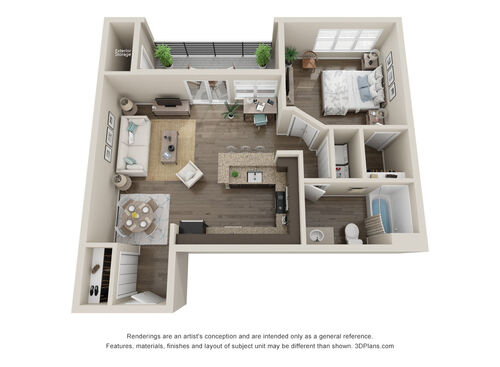 A1: Beds - 1: Baths - 1: SqFt Range - 680 to 680
