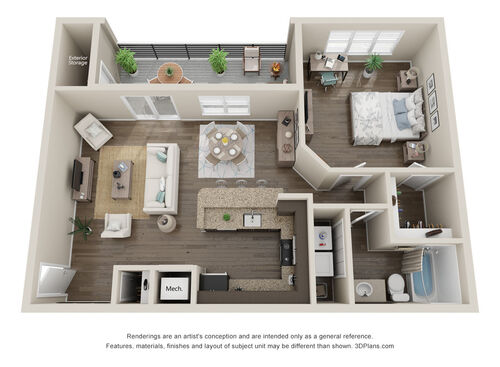 A1: Beds - 1: Baths - 1: SqFt Range - 688 to 688