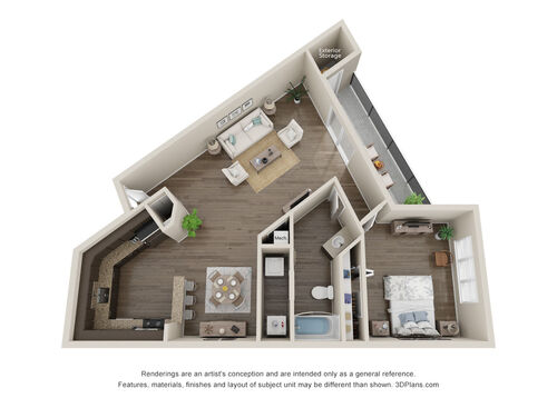 A1: Beds - 1: Baths - 1: SqFt Range - 764 to 764