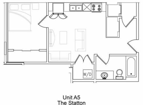 The Statton- a: Beds - 1: Baths - 1: SqFt Range - 545 to 545