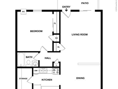 2 Bedroom Garden: Beds - 1: Baths - 1: SqFt Range - 857 to 857