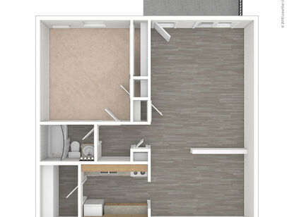 2 Bedroom Garden: Beds - 1: Baths - 1: SqFt Range - 857 to 857