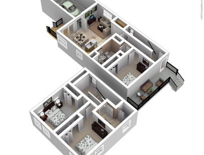 3 Bedroom 2 Bathroom: Beds - 3: Baths - 2: SqFt Range - 1357 to 1357