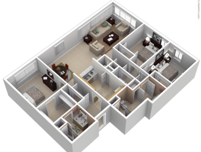 3x2: Beds - 3: Baths - 2: SqFt Range - 1250 to 1250