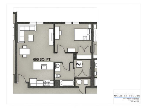 01: Beds - 1: Baths - 1: SqFt Range - 696 to 696