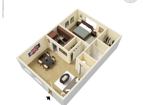 San Juan - 1 Bedroom - 1 bed - 1 bath - 456 sf