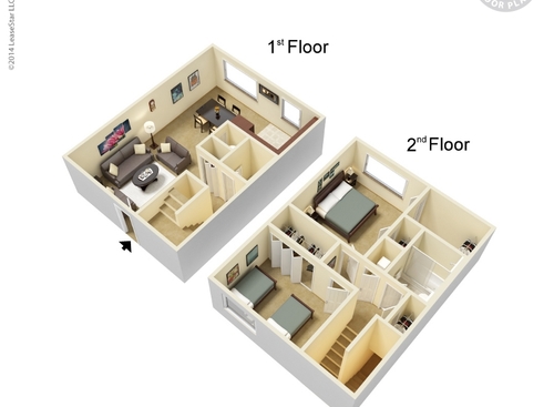 San Juan - 2 Bedroom - 2 bed - 2 bath - 864 sf